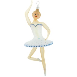 Ballerina glass Christmas ornament
