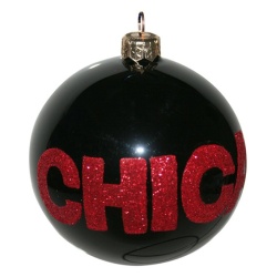 Chicago glass Christmas ornament