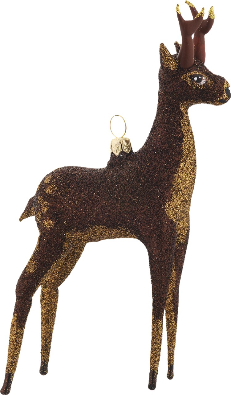Deer glass Christmas ornament