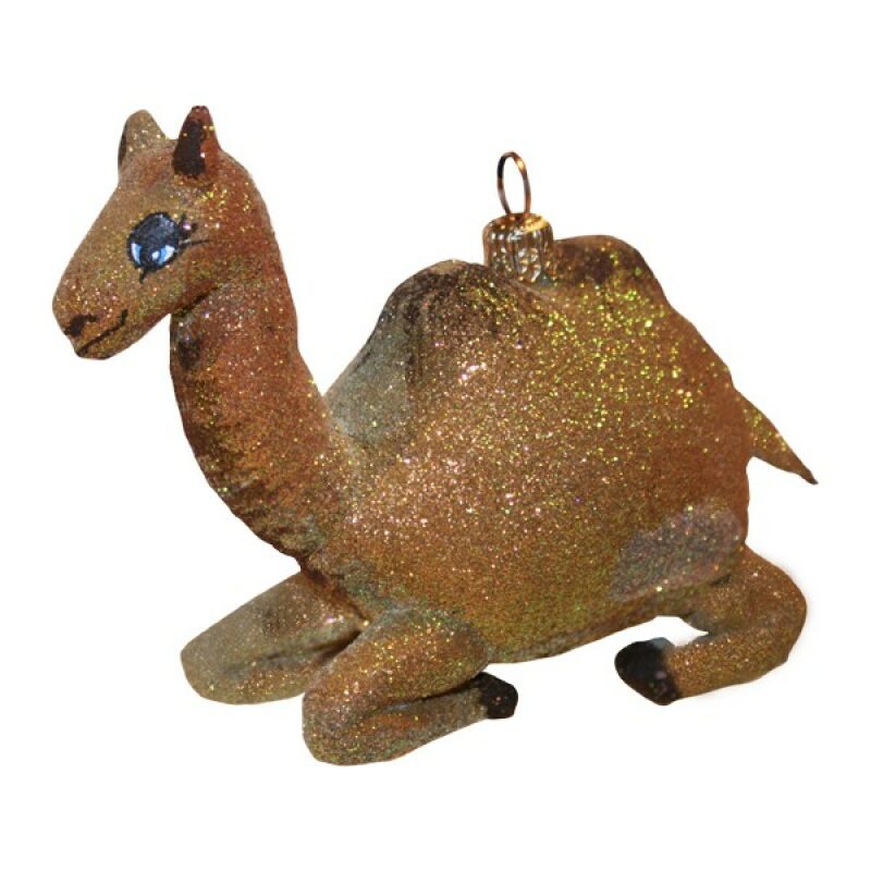 Camel glass Christmas ornament
