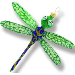 Dragonfly glass ornament