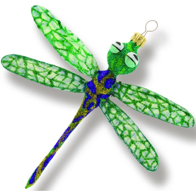 Dragonfly glass ornament
