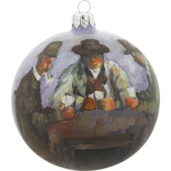 Cezanne's The Cards Players glass ornament