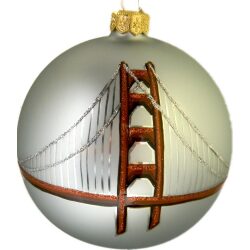 San Francisco glass Christmas ornament