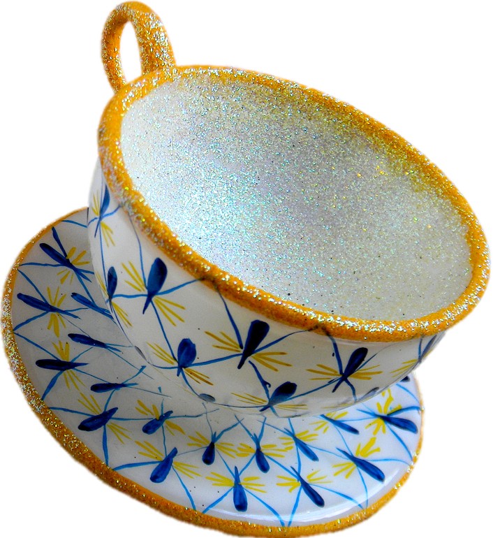 Royal Porcelain cup and saucer ornament