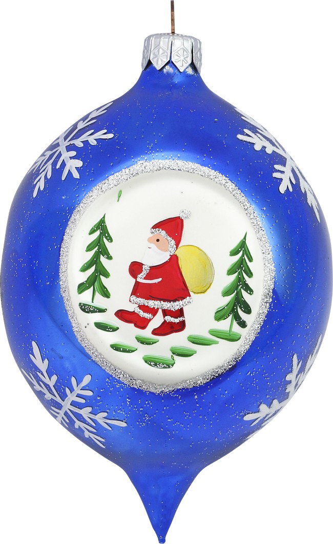 Blue Ball Santa