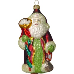 Santa glass Christmas ornament