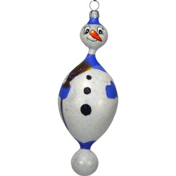 Snowman free blown ornament