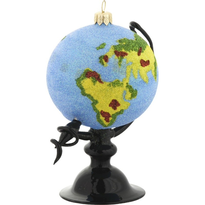 Globe glass Christmas ornament