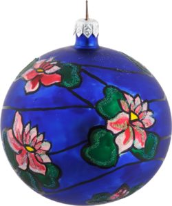 Tiffany's Water Lilies glass Christmas ornament
