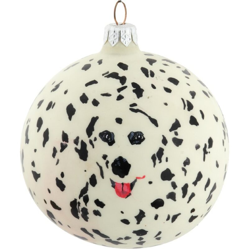 Dalmatian spots glass Christmas ornametn