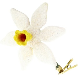 Daffodil glass Christmas ornament