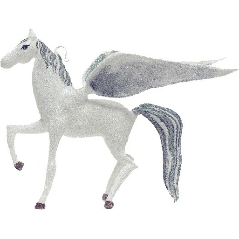 Pegasus free blown ornament