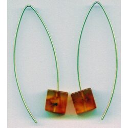 Honey cubes Baltic amber earrings