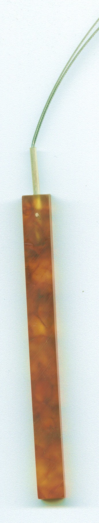 Cherry baltic amber square rod shaped necklace