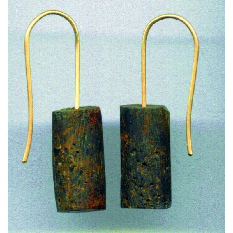 Cherry Baltic amber logs earrings