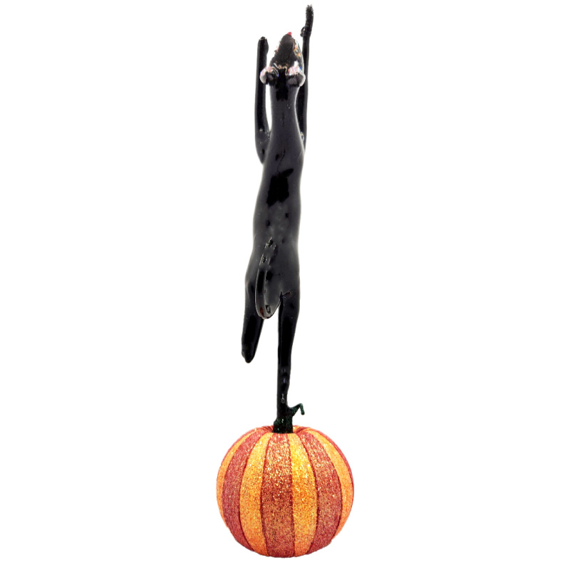Cat O lantern free blown ornament back side