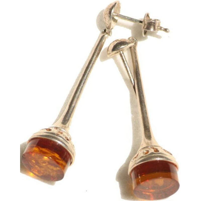 Baltic amber tussle earring