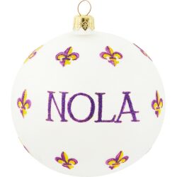 Nola Glass Christmas ornament