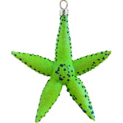 Starfish free blown glass ornament