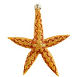 Starfish glass Christmas ornamentn