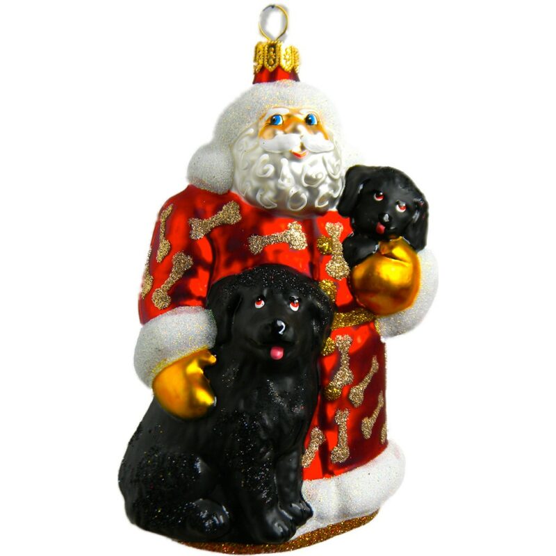 Santa's Best Friends black dog