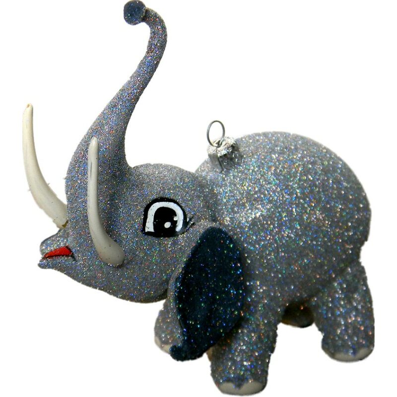 Free blown glass ornament elephant