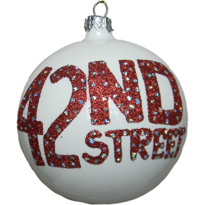 Forty Second Street glass Christams ornament