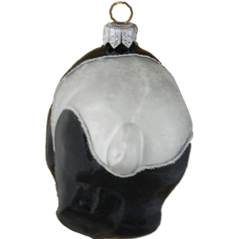 Panda glass Christmas ornament