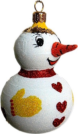 Red Hearts Snowman