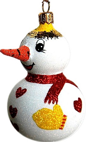 Red Hearts Snowman