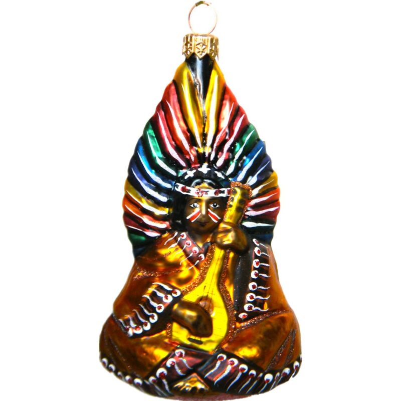 Indian glass Christmas ornament