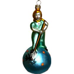 The Little Prince tending to his garden glass Christmas ornament