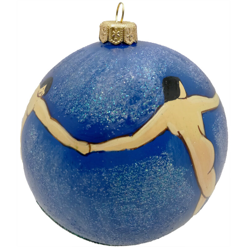 After Matisse's the Dance glass Christmas ornament