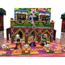 One of a kind Krakow Nativity with three kings and Krakow name and flag front detail
