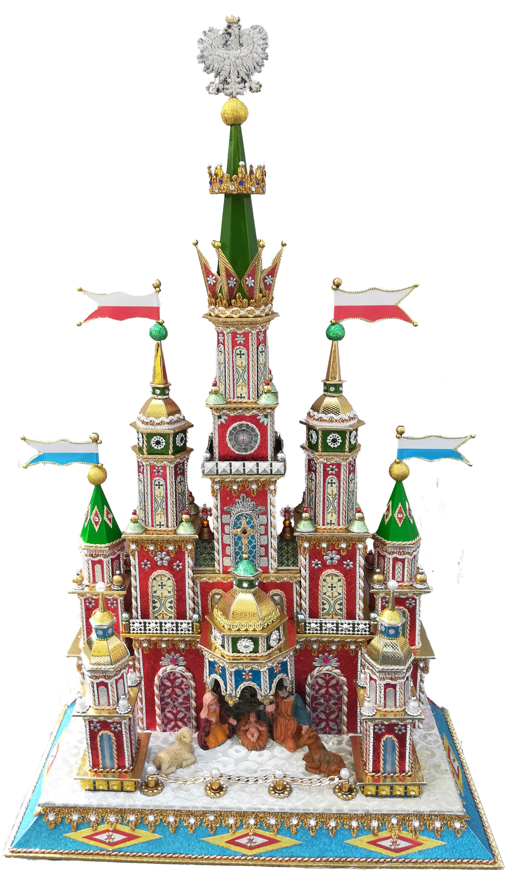 Krakow nativity with clock tower