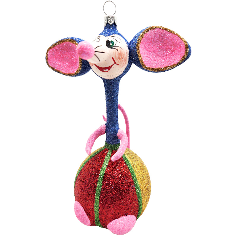 Ms. Mina Free form glass ornament mouse