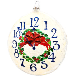 Cuckoo clock hand blown glass Christmas ornament