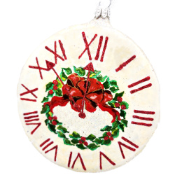 Cuckoo clock hand blown glass Christmas ornament