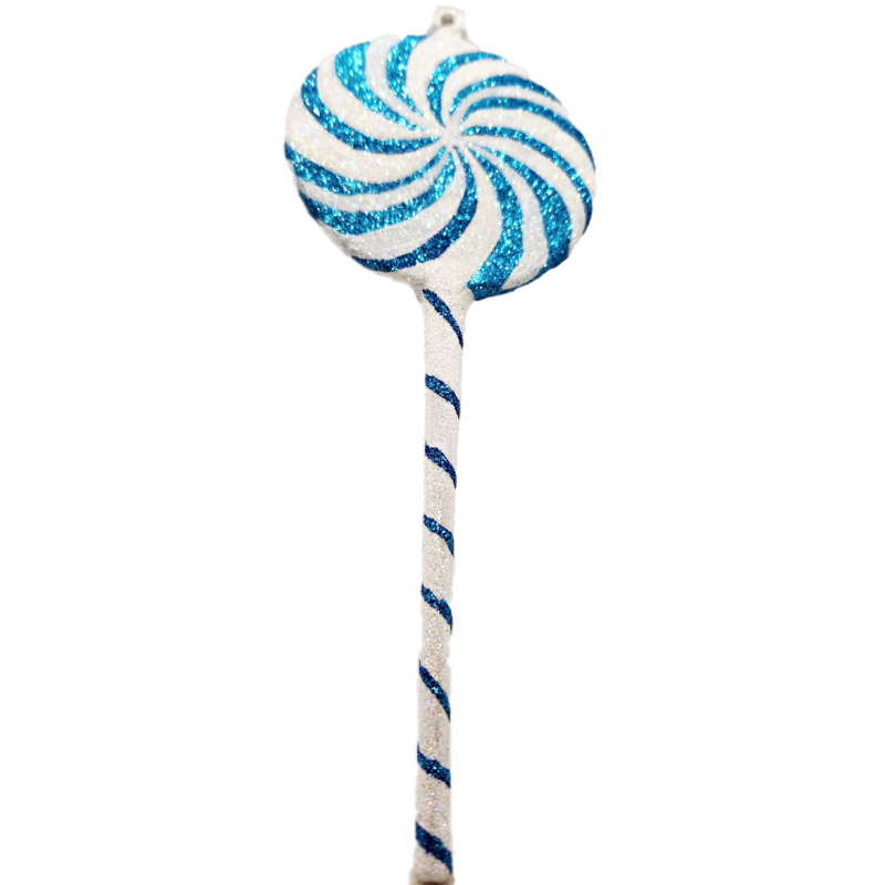 Lollipop gfree blownglass Christmas ornament.