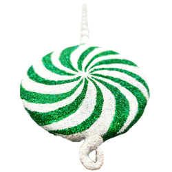 Lollipop glass Christmas ornament